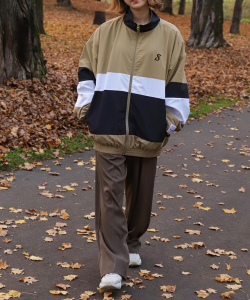 【ZIP FIVE】 ワンポイント ロゴ 刺繍 切替 ナイロン ジャケット（ナイロンジャケット）｜ZIP FIVE（ジップファイブ）