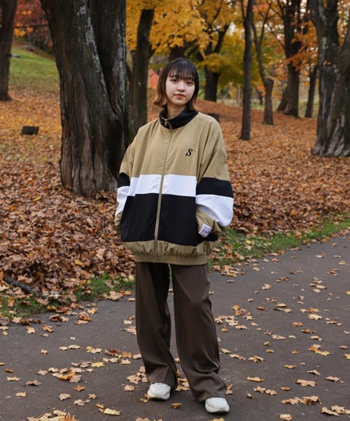 【ZIP FIVE】 ワンポイント ロゴ 刺繍 切替 ナイロン ジャケット（ナイロンジャケット）｜ZIP FIVE（ジップファイブ）