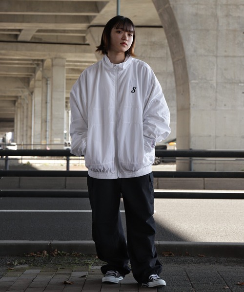 【ZIP FIVE】 ワンポイント ロゴ 刺繍 切替 ナイロン ジャケット（ナイロンジャケット）｜ZIP FIVE（ジップファイブ）