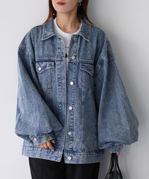 Riberry（リベリー）の「オーバーサイズデニムジャケット（デニムジャケット・レディース・ライトブルー/ブルー/ブラック・MEDIUM）」の21枚目の写真