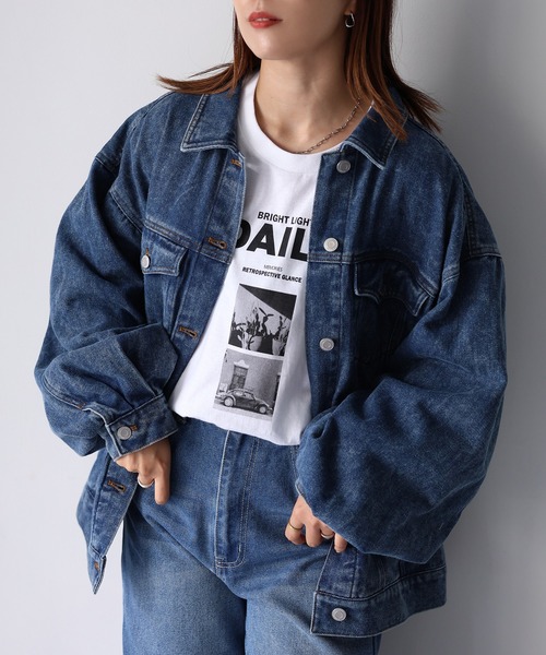 BURBERRY♡ リバーシブル オーバーサイズ ジャケット セール】オーバーサイズデニムジャケット(デニムジャケット