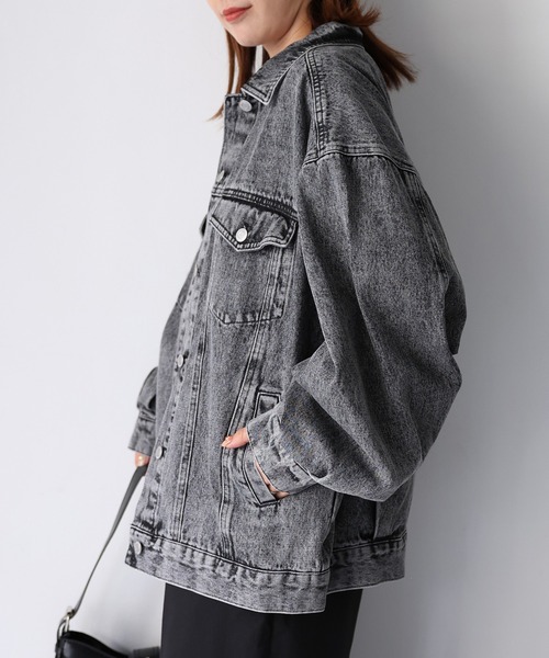 Riberry（リベリー）の「オーバーサイズデニムジャケット（デニムジャケット・レディース・ライトブルー/ブルー/ブラック・MEDIUM）」の16枚目の写真