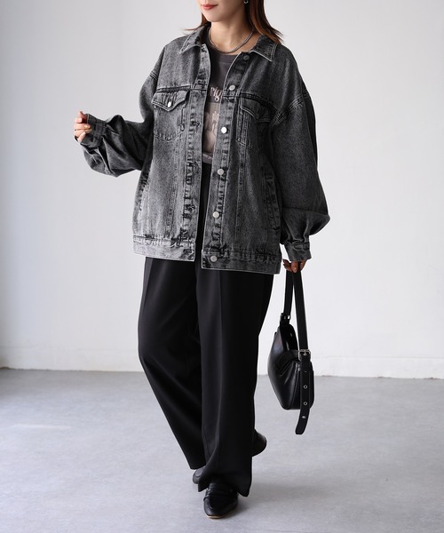 Riberry（リベリー）の「オーバーサイズデニムジャケット（デニムジャケット・レディース・ライトブルー/ブルー/ブラック・MEDIUM）」の8枚目の写真