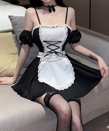 c.u.l（シーユーエル）の「メイドコスチューム バックリボンワンピース cula725（コスチューム/パーティーグッズ）」