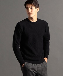 タックジャカード クルーネックニット