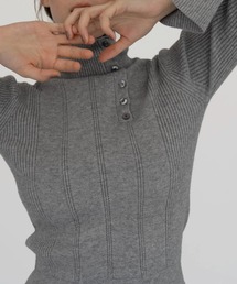 WILLFULLY | unfold botton turtle rib knit(ニット/セーター)