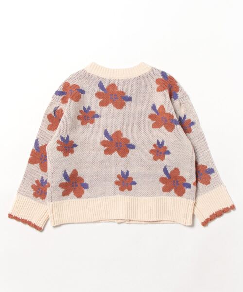 Blumarine 花柄カーディガン オレンジ 38 ファー イタリア製 moimoln（モイモルン）の「花柄ニットカーディガン（カーディガン