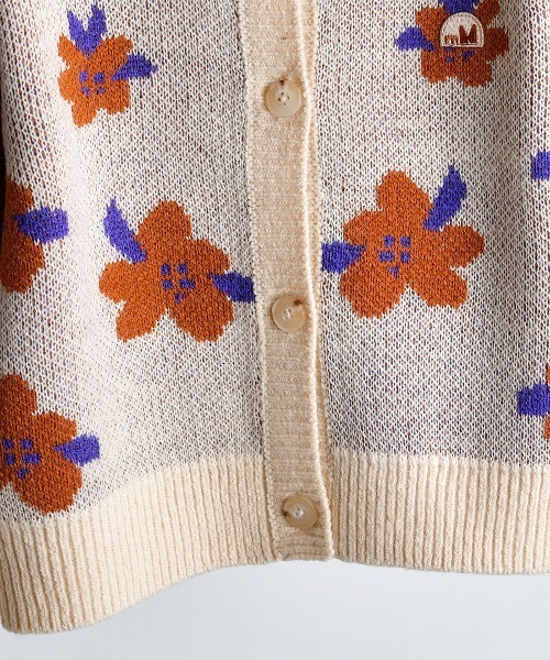 Blumarine 花柄カーディガン オレンジ 38 ファー イタリア製 Blumarine 花柄カーディガン オレンジ 38 ファー イタリア製