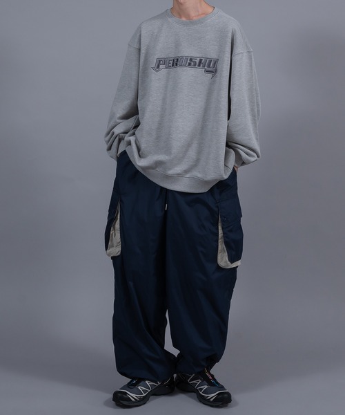 Perushu（ペルーシュ）の「立体刺繍ピグメントスウェット（スウェット・メンズ・杢グレー/ブラック/モスグリーン/ピンク・LARGE/MEDIUM）」の14枚目の写真