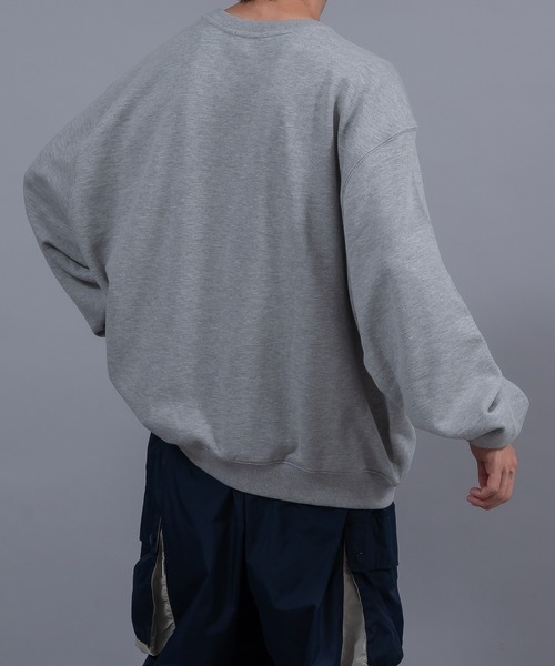 Perushu（ペルーシュ）の「立体刺繍ピグメントスウェット（スウェット・メンズ・杢グレー/ブラック/モスグリーン/ピンク・LARGE/MEDIUM）」の13枚目の写真