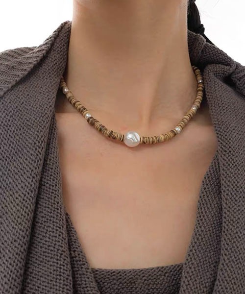 ALL RUNS（オールランズ）の「▲STONE DESIGN NECKLACE/ストーンデザインネックレス Y2K（ネックレス・レディース・マルチ・ONE SIZE）」の3枚目の写真