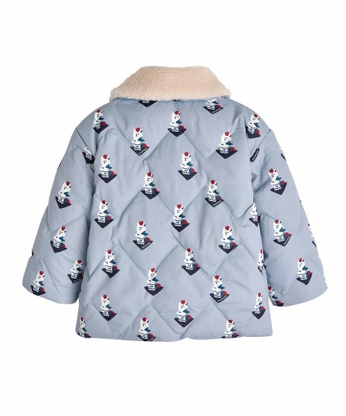 moimoln（モイモルン）の「ボアカラーキルティングダウン（ダウンジャケット/コート・キッズ・ブルー・120cm/110cm/90cm/100cm）」の6枚目の写真