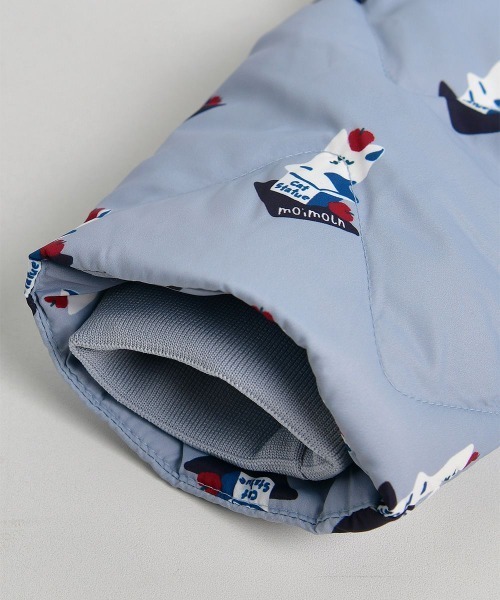 moimoln（モイモルン）の「ボアカラーキルティングダウン（ダウンジャケット/コート・キッズ・ブルー・120cm/110cm/90cm/100cm）」の3枚目の写真