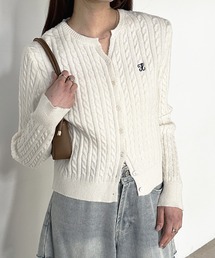 Caban 刺繍デザイン ホワイトカーディガン 長袖　F Caban 刺繍デザイン ホワイトカーディガン 長袖 F TOMORROWLAND