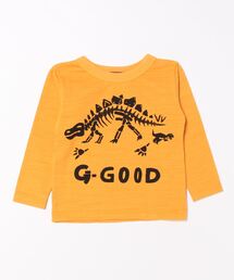 P.FIELD（ピーフィールド）の「P.FIELD/ピーフィールド　日本製　　恐竜イラスト　ロンT（Tシャツ/カットソー）」