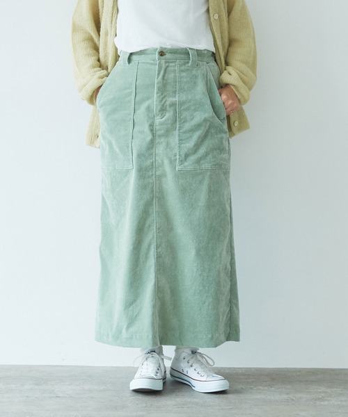 yuni（ユニ ）の「シャンブレーコールスカート 1701SK009232（スカート