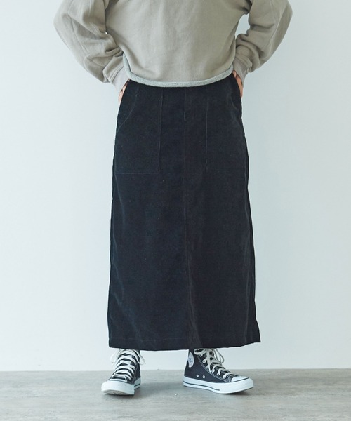 yuni（ユニ ）の「シャンブレーコールスカート 1701SK009232（スカート