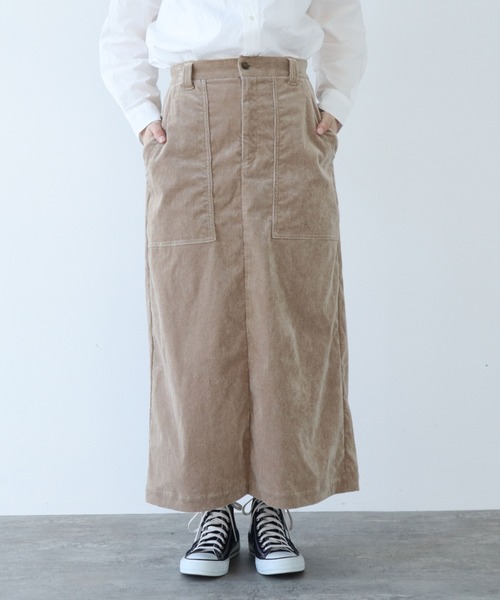 yuni（ユニ ）の「シャンブレーコールスカート 1701SK009232（スカート