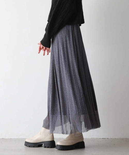 archives（アルシーヴ）の「ラメチュールプリーツSK（スカート）」 - WEAR