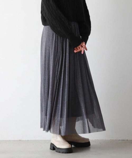 archives（アルシーヴ）の「ラメチュールプリーツSK（スカート）」 - WEAR