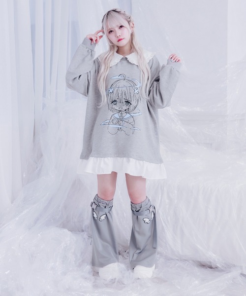 Pal elfy（パルエルフィー）の「異素材裏毛ワンピース（ワンピース