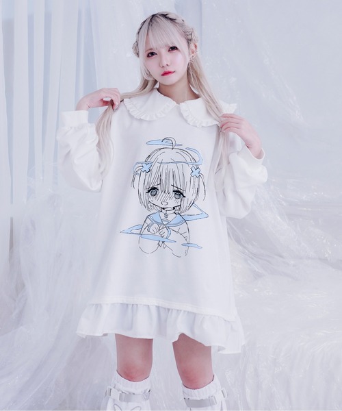 Pal elfy（パルエルフィー）の「異素材裏毛ワンピース（ワンピース