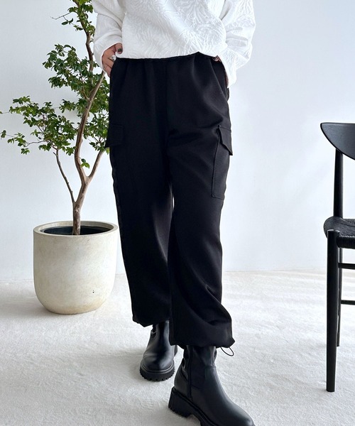 LEPSIM(レプシィム)の「ツイルミリタリーカーゴパンツ 983138(カーゴパンツ・レディース・ブラック/ブルー/グレー/アイボリー・FREE)」の3枚目の写真