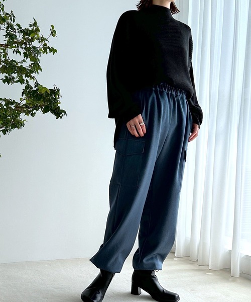 LEPSIM(レプシィム)の「ツイルミリタリーカーゴパンツ 983138(カーゴパンツ・レディース・ブラック/ブルー/グレー/アイボリー・FREE)」の21枚目の写真