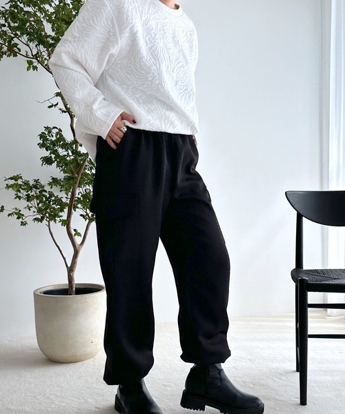 LEPSIM(レプシィム)の「ツイルミリタリーカーゴパンツ 983138(カーゴパンツ・レディース・ブラック/ブルー/グレー/アイボリー・FREE)」の5枚目の写真