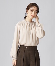 ◆あったか裏地 ハイネックブラウス【SHOO WARM】