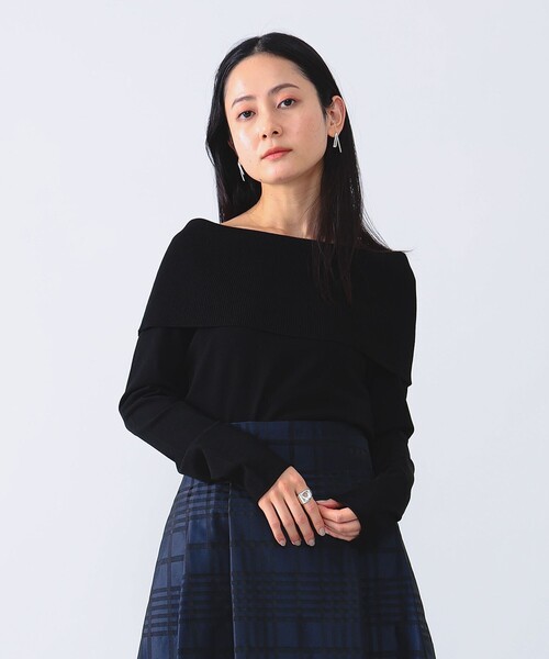 C　Demi-Luxe BEAMS  ニットトップス&スカート 黒 Demi-Luxe BEAMS（デミルクス ビームス）の「Demi-Luxe BEAMS
