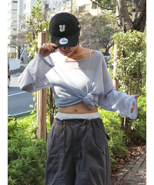 Ungrid(アングリッド)の「シアールーズカラーニット(ニット/セーター・レディース・パープル/イエロー/オレンジ/ブルー・FREE)」の2枚目の写真