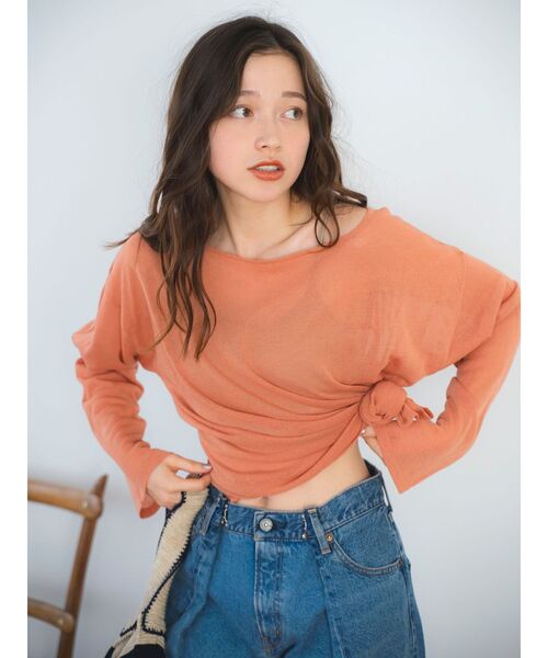 Ungrid(アングリッド)の「シアールーズカラーニット(ニット/セーター・レディース・パープル/イエロー/オレンジ/ブルー・FREE)」の22枚目の写真