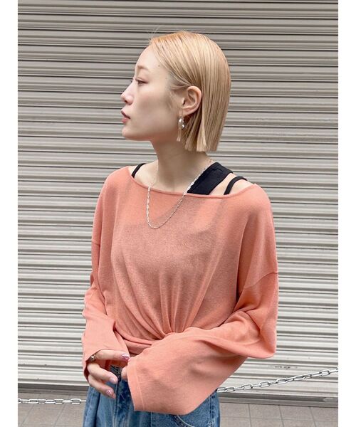 Ungrid(アングリッド)の「シアールーズカラーニット(ニット/セーター・レディース・パープル/イエロー/オレンジ/ブルー・FREE)」の19枚目の写真