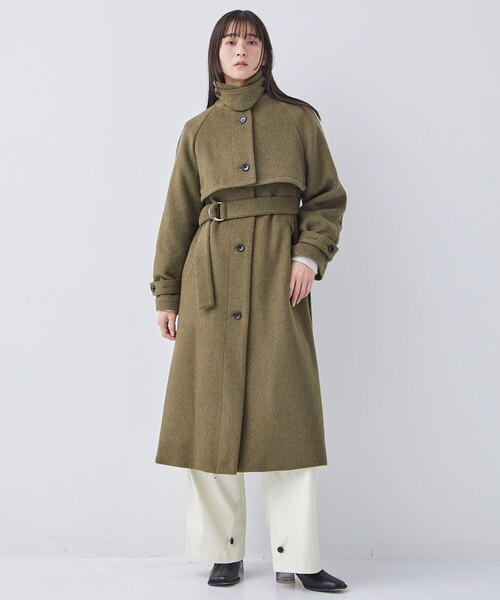 PUBLIC TOKYO（パブリックトウキョウ）の「マルチウェイジレコート（ステンカラーコート・レディース・ブラック/カーキ/ネイビー・FREE）」の8枚目の写真