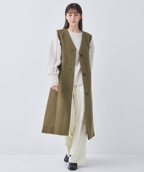 PUBLIC TOKYO（パブリックトウキョウ）の「マルチウェイジレコート（ステンカラーコート・レディース・ブラック/カーキ/ネイビー・FREE）」の6枚目の写真