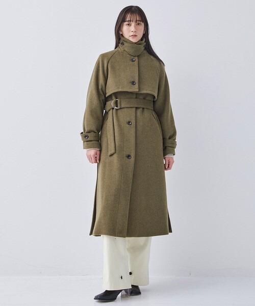 PUBLIC TOKYO（パブリックトウキョウ）の「マルチウェイジレコート（ステンカラーコート・レディース・ブラック/カーキ/ネイビー・FREE）」の11枚目の写真