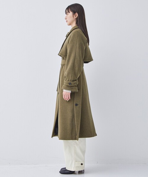 PUBLIC TOKYO（パブリックトウキョウ）の「マルチウェイジレコート（ステンカラーコート・レディース・ブラック/カーキ/ネイビー・FREE）」の16枚目の写真