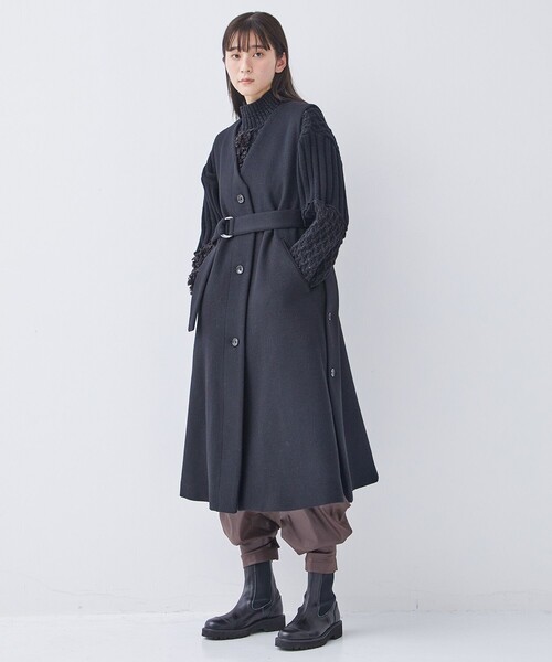 PUBLIC TOKYO（パブリックトウキョウ）の「マルチウェイジレコート（ステンカラーコート・レディース・ブラック/カーキ/ネイビー・FREE）」の9枚目の写真