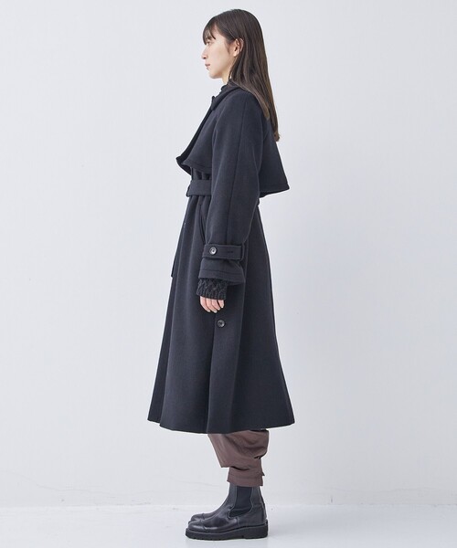 PUBLIC TOKYO（パブリックトウキョウ）の「マルチウェイジレコート（ステンカラーコート・レディース・ブラック/カーキ/ネイビー・FREE）」の12枚目の写真