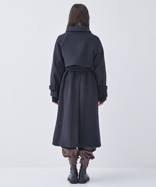 PUBLIC TOKYO（パブリックトウキョウ）の「マルチウェイジレコート（ステンカラーコート・レディース・ブラック/カーキ/ネイビー・FREE）」の17枚目の写真