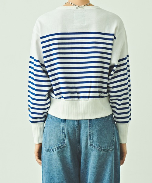 kha:ki（カーキ）の「「KHA:KI/カーキ」パネルボーダー11ボタンカーディガン（カーディガン/ボレロ・レディース・ホワイト×ブルー・1）」の16枚目の写真