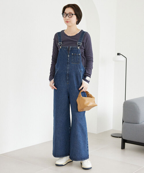 SLOBE IENA(スローブイエナ)の「LE DENIMバギーオーバーオール(サロペット/オーバーオール・レディース・ブルー・36/38)」の6枚目の写真