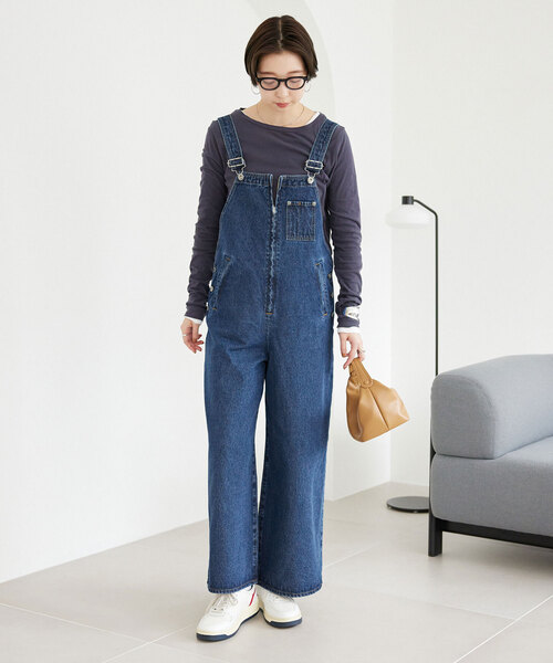 SLOBE IENA(スローブイエナ)の「LE DENIMバギーオーバーオール(サロペット/オーバーオール・レディース・ブルー・36/38)」の7枚目の写真