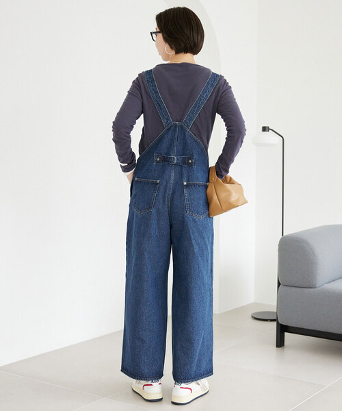 SLOBE IENA(スローブイエナ)の「LE DENIMバギーオーバーオール(サロペット/オーバーオール・レディース・ブルー・36/38)」の8枚目の写真