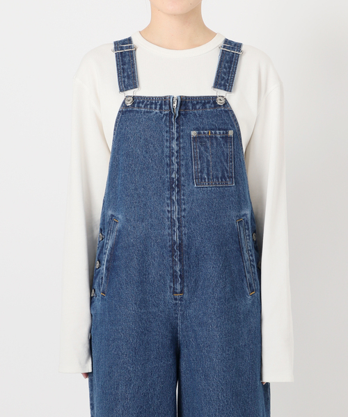 SLOBE IENA(スローブイエナ)の「LE DENIMバギーオーバーオール(サロペット/オーバーオール・レディース・ブルー・36/38)」の12枚目の写真