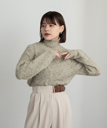 nep yarn turtle neck knit / ネップヤーンタートルネックニット
