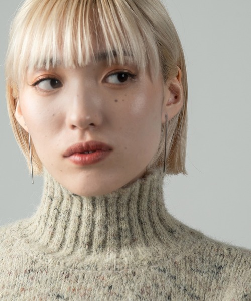 Amiur（エミレ）の「nep yarn turtle neck knit / ネップヤーンタートルネックニット（ニット/セーター・レディース・ブラウン/オートミール・FREE）」の9枚目の写真