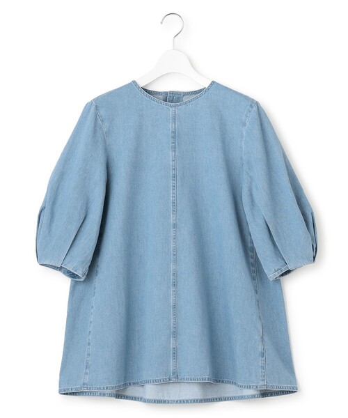 23区（ニジュウサンク）の「【Oggi4月号掲載/洗える】23区DENIM ライトダンガリー ブラウス（シャツ/ブラウス・レディース・ターコイズブルー系/スカイブルー系・38）」の13枚目の写真
