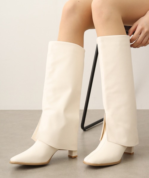 【セール】LIBERTYDOLL スクエアトゥ カバーロングブーツ（ブーツ）｜LibertyDoll（リバティードール） 6,804円